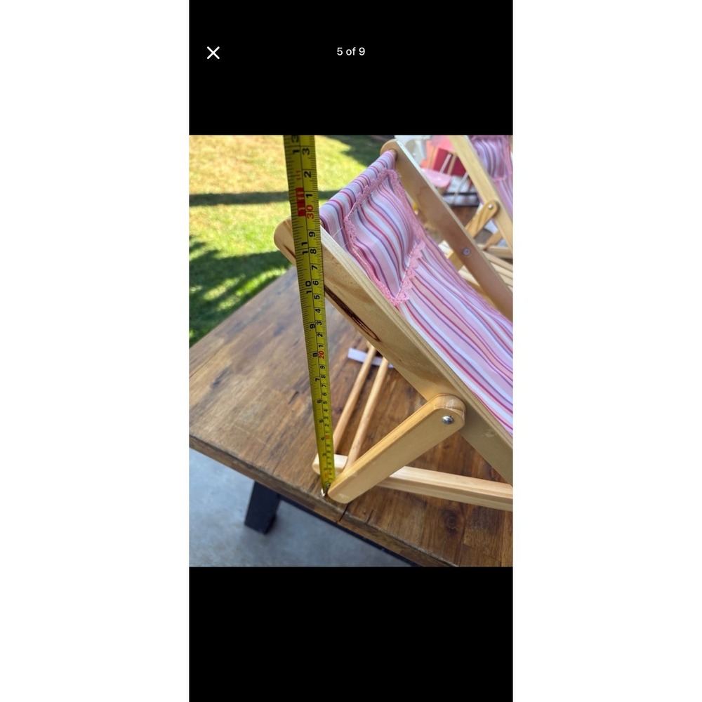 Badger Basket: Two Doll Beach Chair Set with Table - Picture 5 of 9